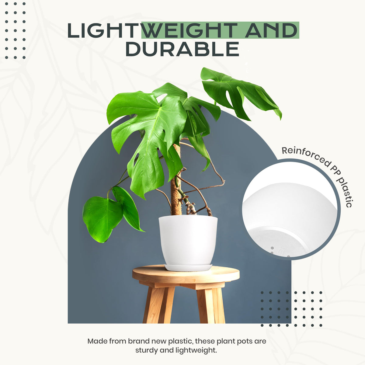 Utopia Home matching plant pot saucers for tidy, drip-free use.