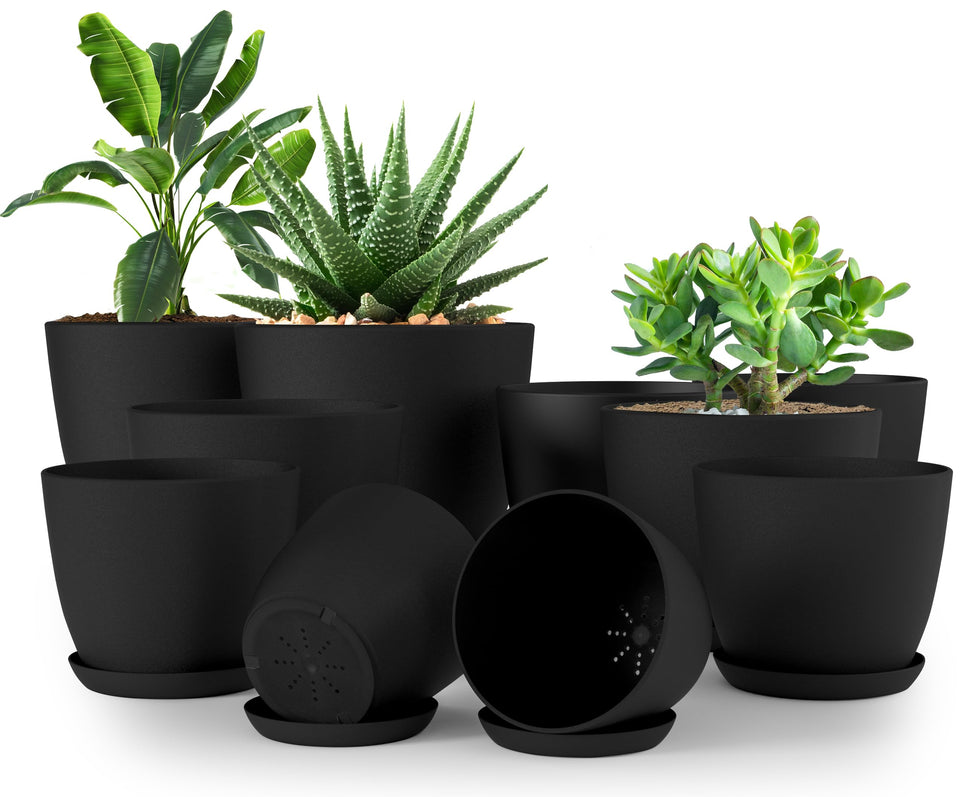 Utopia Home indoor plant pots set of 10 with drainage for organized decor