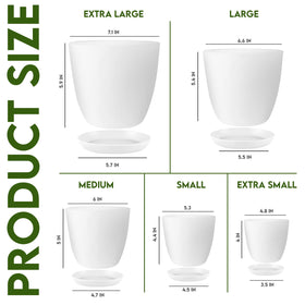 Utopia Home 6-6-inch white plant pot complements modern indoor decor.