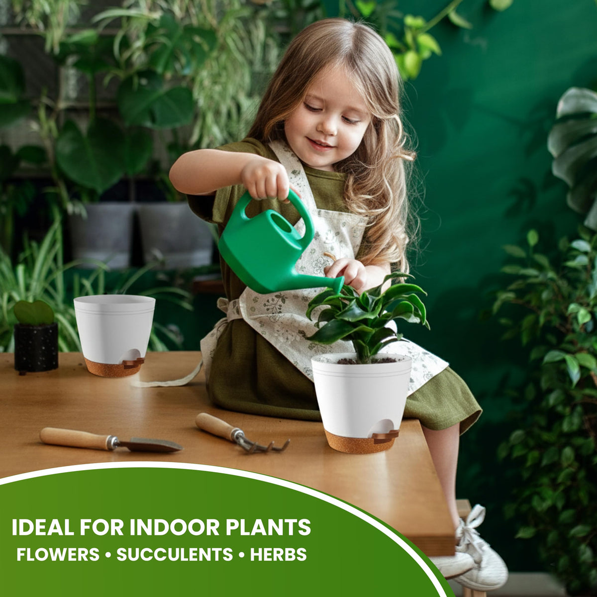 Utopia Home reservoir feature self-watering pot with removable reservoir