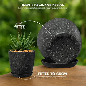 Utopia Home spotty pot 5-3-inch versatile container with built-in drainage
