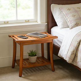 Utoplike bench dimensions 22x13x18-6 inches suit compact spaces.