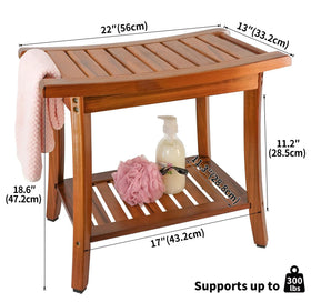 Utoplike bench non-slip feet protect floors on wet surfaces.
