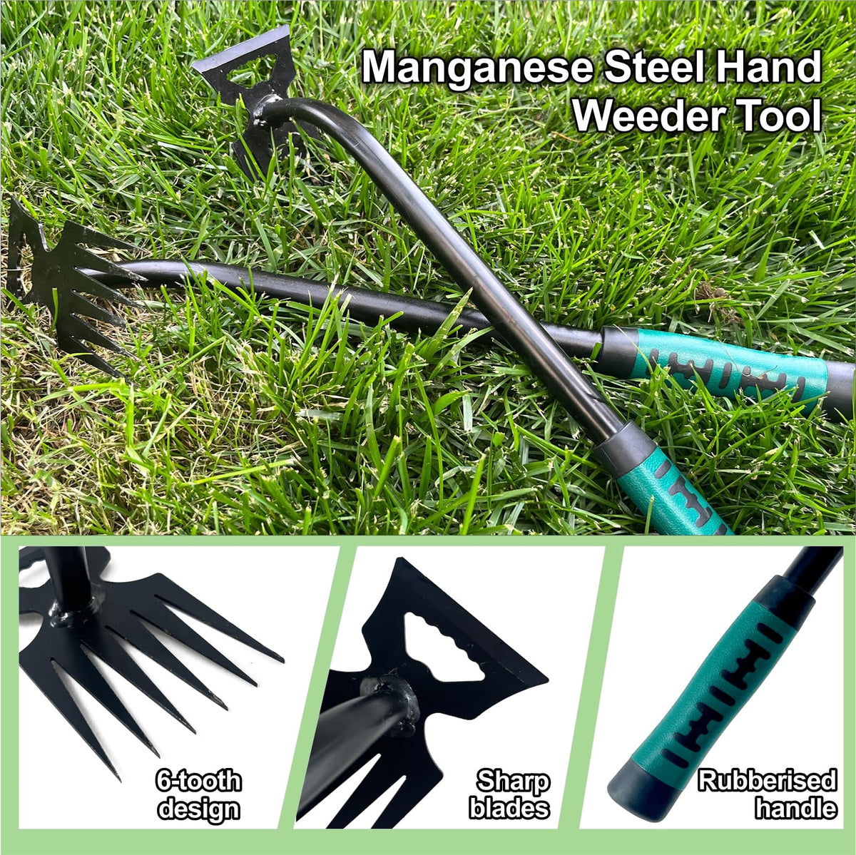 utosday manganese steel weed removal tool delivers durability and clean pulls