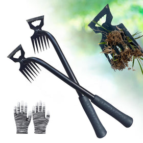 utosday weed puller tool 2pc set helps remove deep-rooted weeds quickly and cleanly.