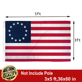 UTSANG Betsy Ross flag brass grommets for durable outdoor hanging