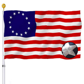 UTSANG Betsy Ross flag embroidered 13 stars for outdoor display