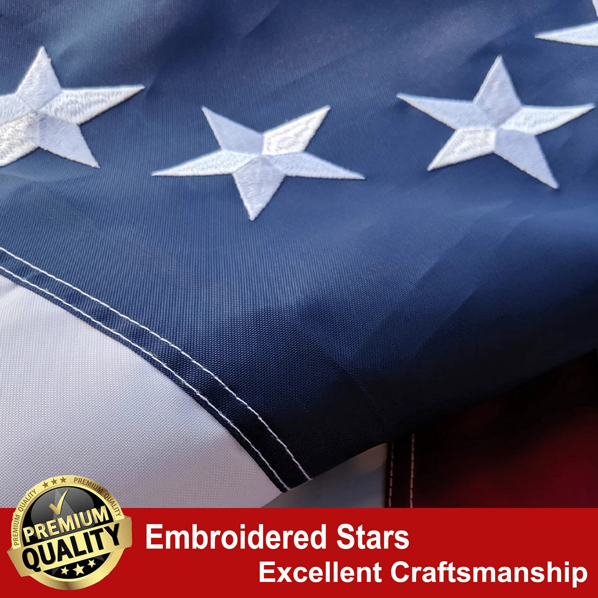 UTSANG Betsy Ross flag stitched hem for durability