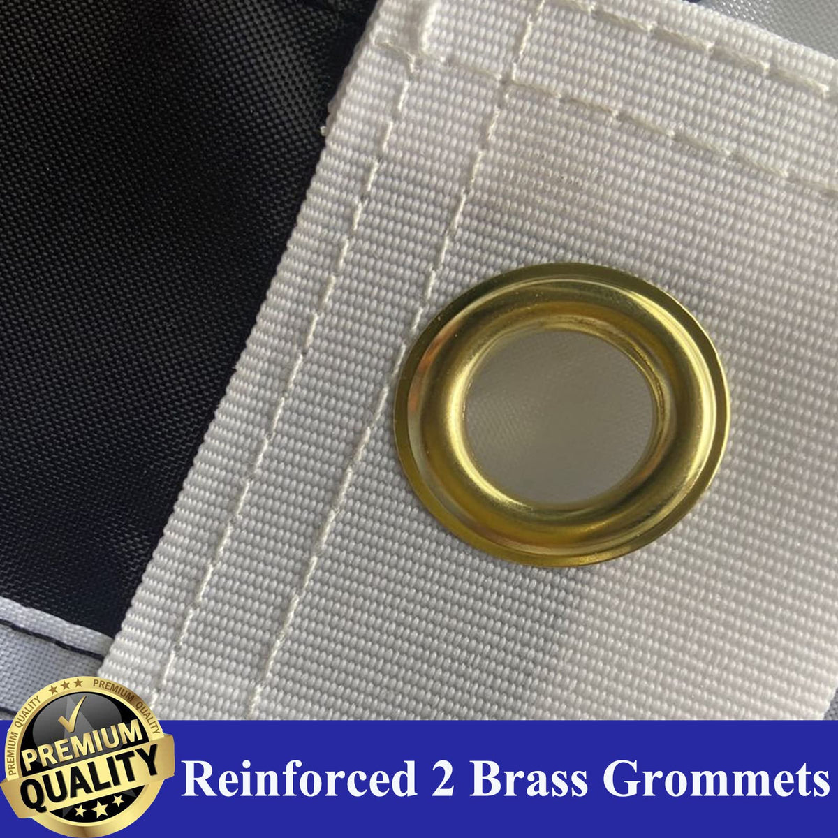 UTSANG flag with brass grommets for secure pole mounting.