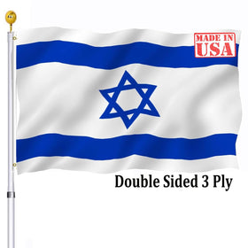 UTSANG Israel flag 3x5 double-sided for outdoor display with vibrant colors.