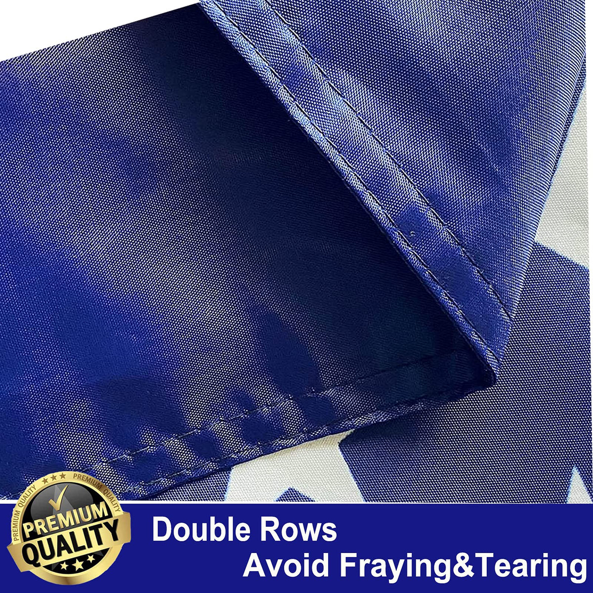 Brass grommets provide durable mounting for outdoor or vehicle display