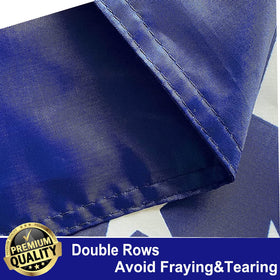 Brass grommets provide durable mounting for outdoor or vehicle display