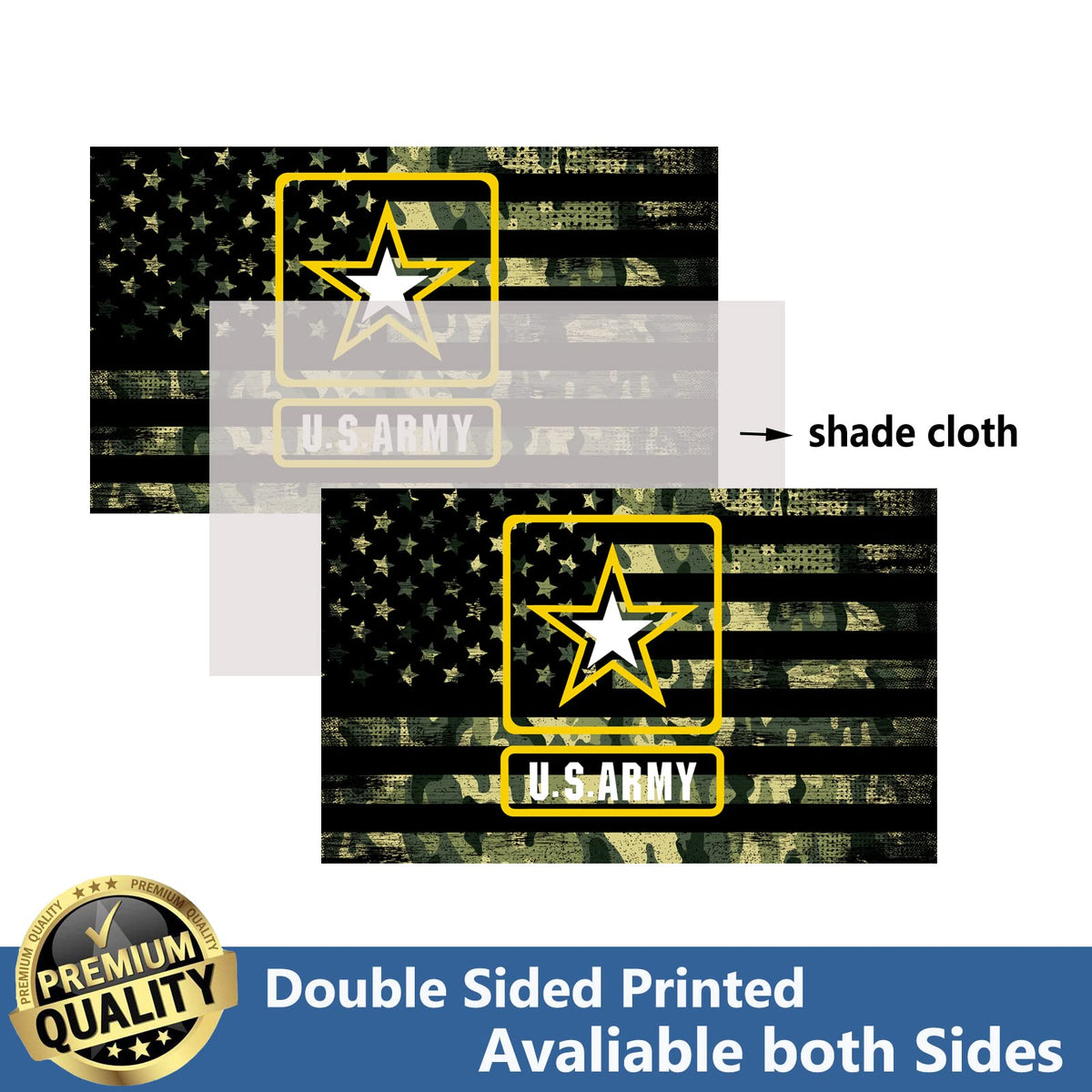UTSANG camouflage flag 3x5 for year-round outdoor use.