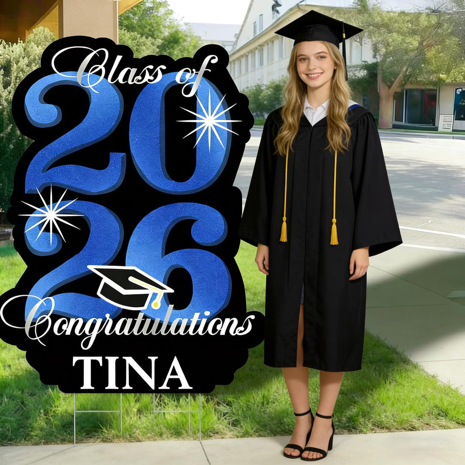 Utsth 2026 graduation yard sign three-panel display for outdoor use