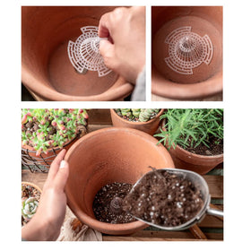 UtySty easy to use pot spacer set simplifies planting at pot bottoms