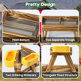 UUMENHA durable carbonized wood withstands weather and pecking