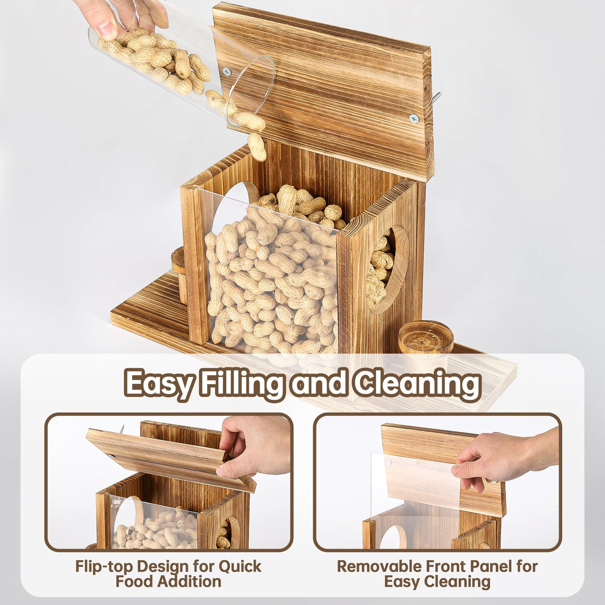 Durable cedar wood construction preserves rugged outdoor use and weather resistance.