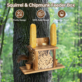Easy mounting options let you hang from trees or place on a flat surface.