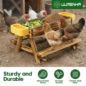 UUMENHA rust-proof mesh bottom reducing waste and keeping feed dry
