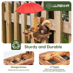 Carbonized solid wood construction of the UUMENHA feeder