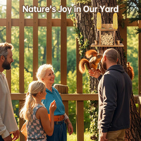 Whimsical design adds charm to any backyard while supporting wildlife visits.