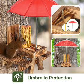 Peanut tray on the UUMENHA feeder for visiting wildlife