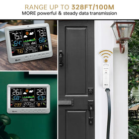 Large 7.5 inch display on U UNNI weather station for easy viewing