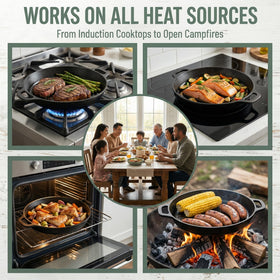 UVCCARE HHC versatile 12-inch pan for stove, oven, grill, camp