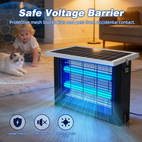 uvcoolplunge Solar Bug Zapper camping setup for quieter nights