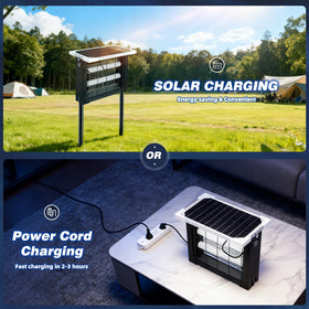 uvcoolplunge Solar Bug Zapper IP44 waterproof design withstands rain