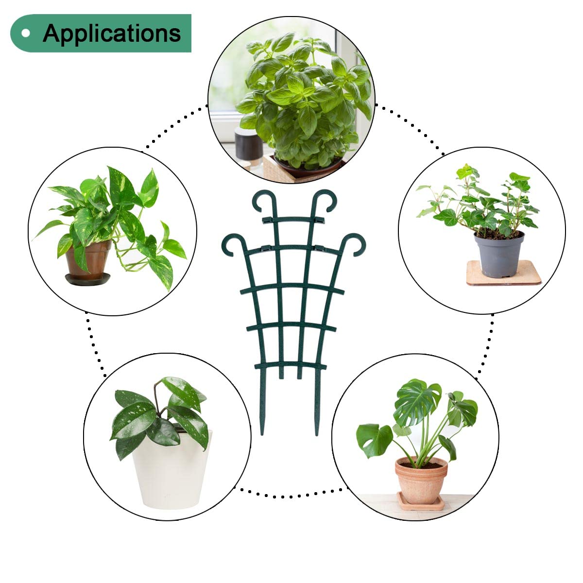 UWIOFF easy assembly trellis enables quick placement as plants grow.