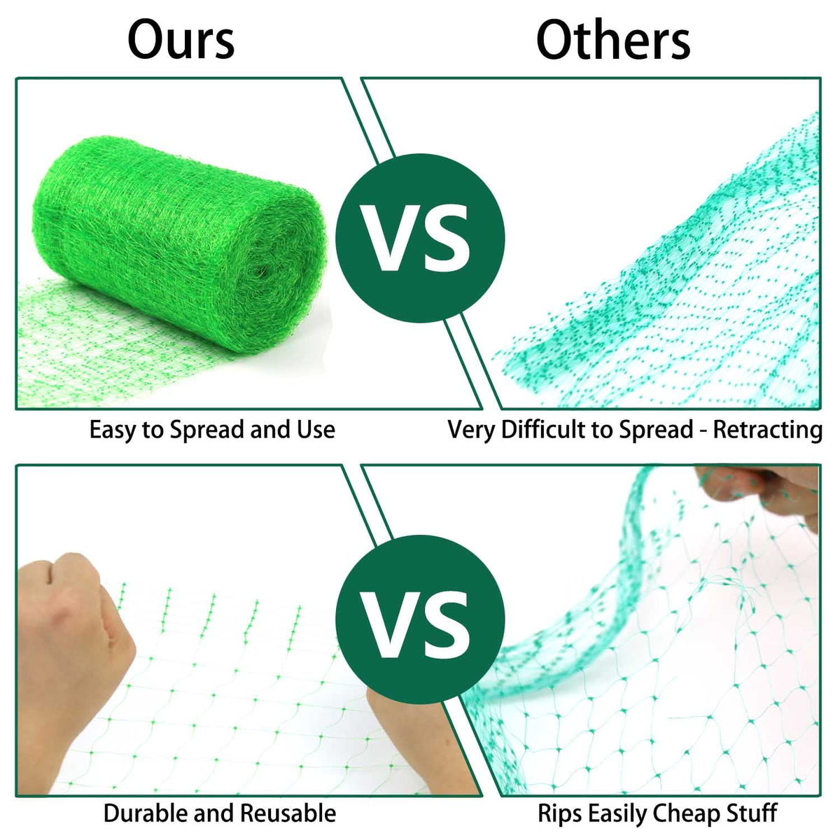 UWIOFF netting is lightweight, UV-resistant, and weather-ready for year-round use.