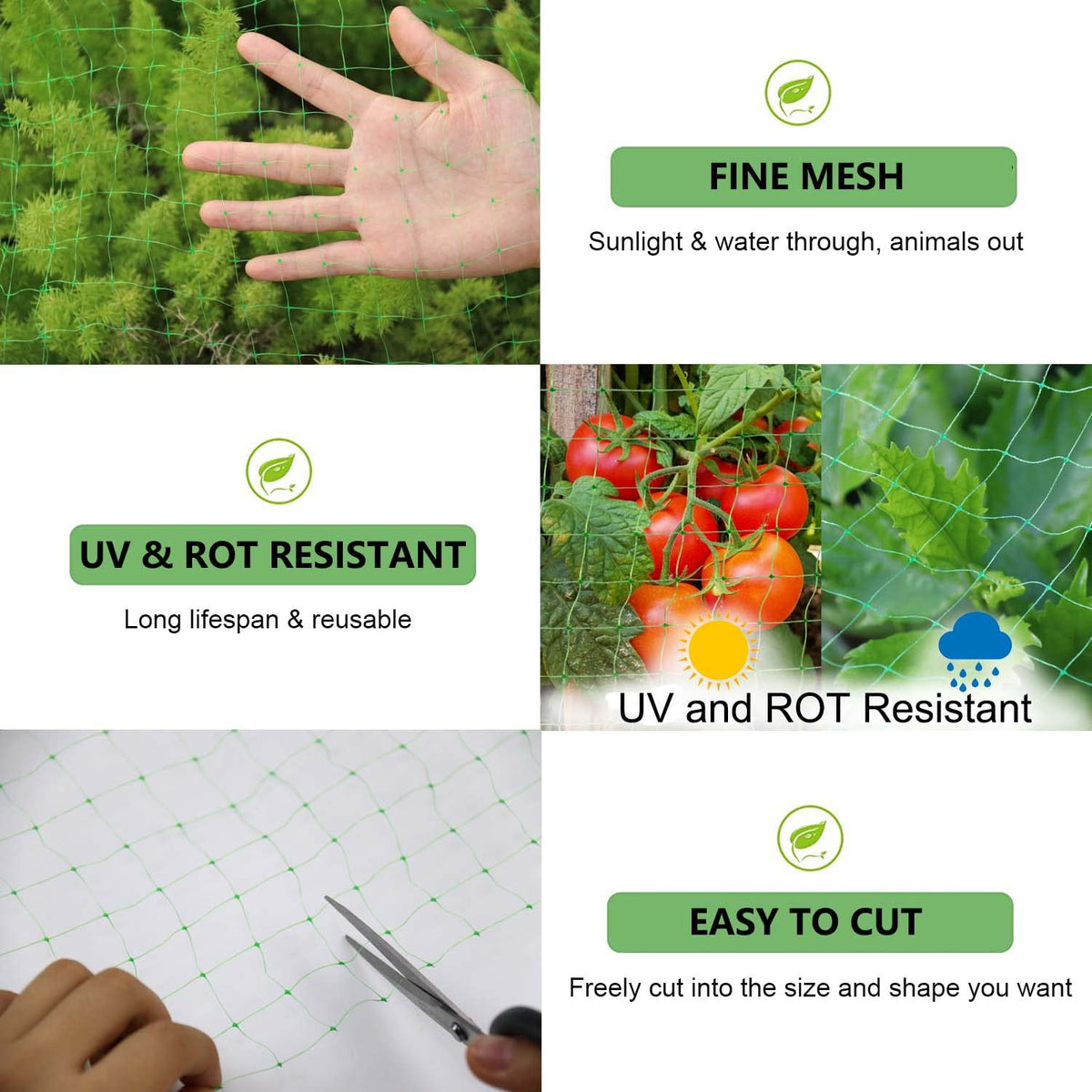 UWIOFF square mesh design facilitates unrolling and installation without tangling.