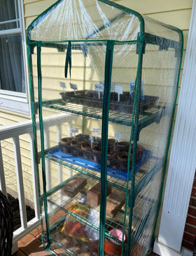 UWIOFF greenhouse cover with dual zipper roll-up door for adjustable ventilation.