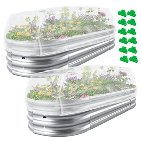 UYEDUJZ 2-pack garden netting covers a raised bed protects crops