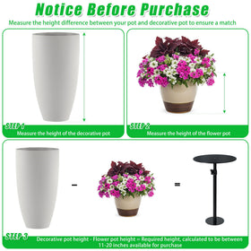 UYEDUJZ acrylic plate ten inch expands versatility for tall containers.