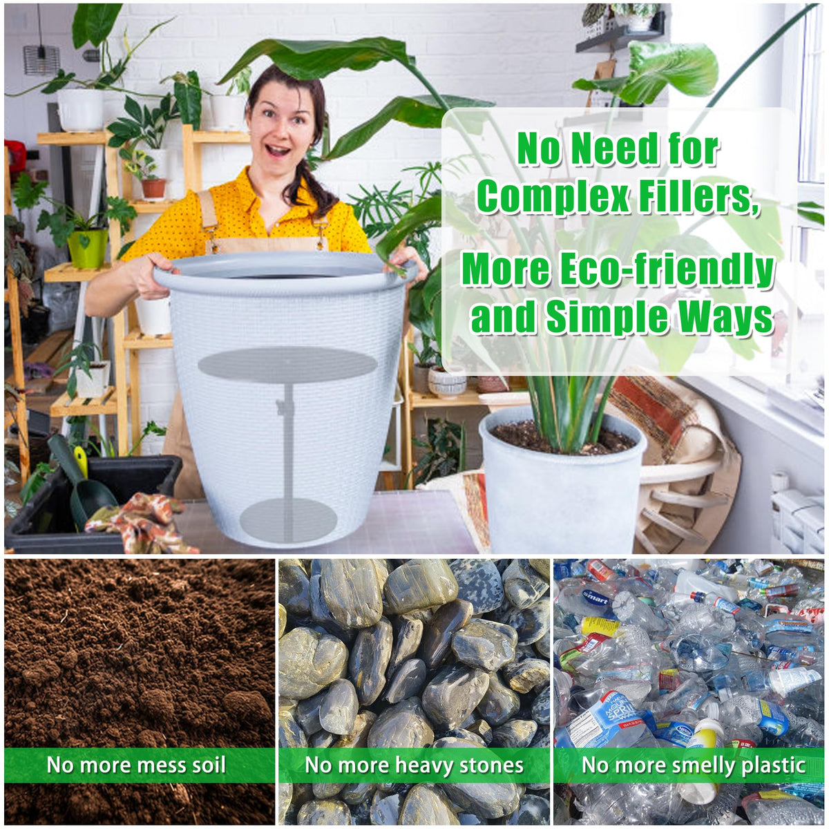 UYEDUJZ acrylic plate six inch provides secure top support for mid-size planters.