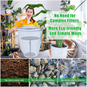 UYEDUJZ acrylic plate six inch provides secure top support for mid-size planters.