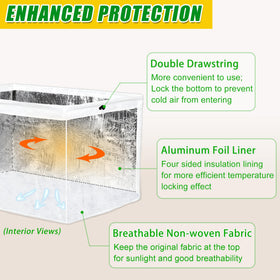 UYEDUJZ drawstring-secured bottom keeps the cover in place during wind