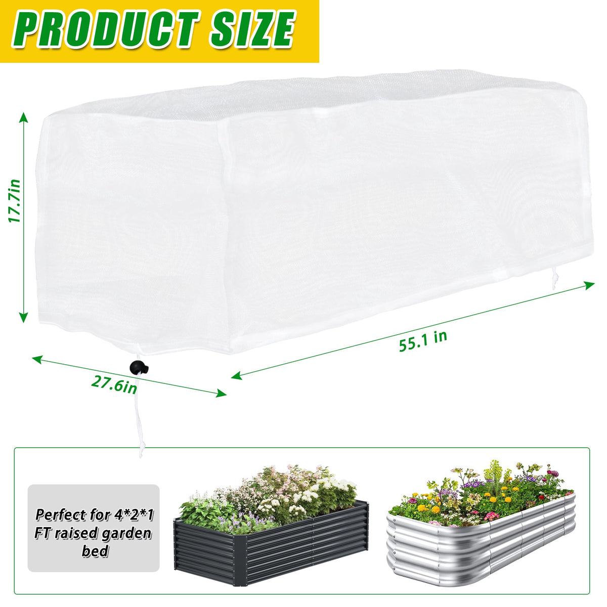 UYEDUJZ frost cloth with insulated liner shields crops from snow and frost