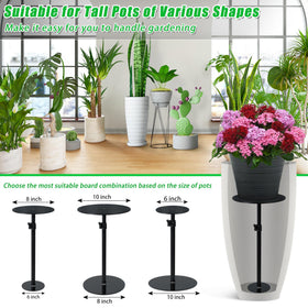 UYEDUJZ metal pole and rubber pads offer sturdy support and smooth height adjustment.