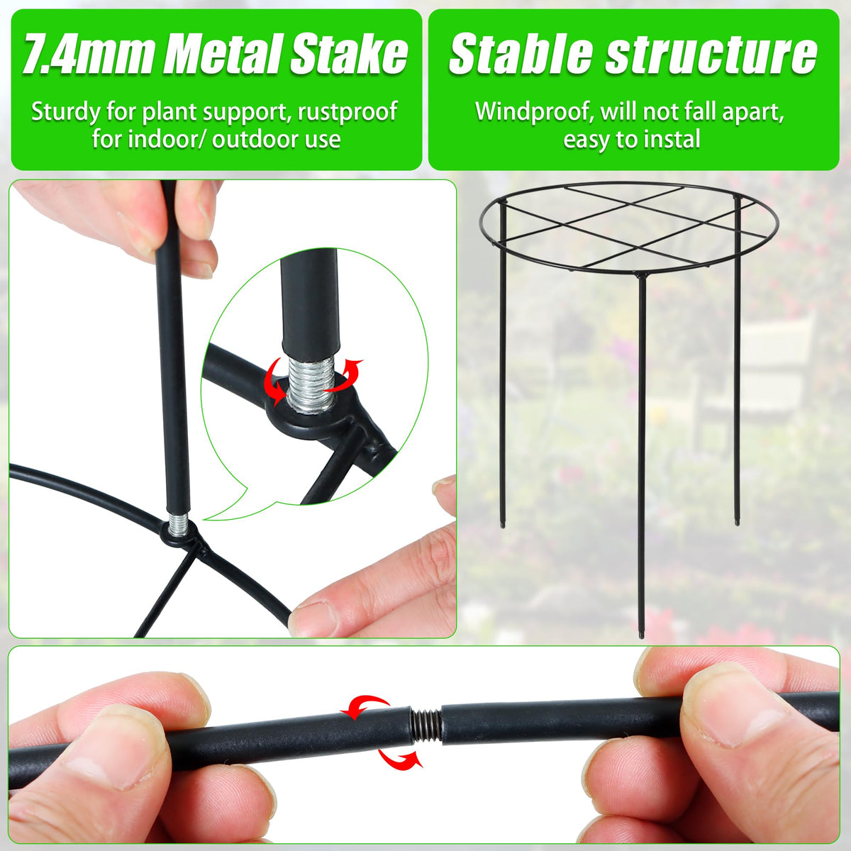 UYEDUJZ screw-fixed ring ensures stable structure against external forces