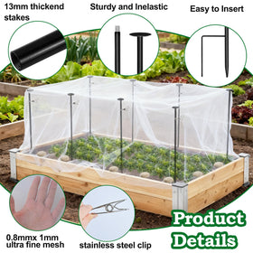 Uyeesi 10x13 ft fine mesh netting protects crops from pests