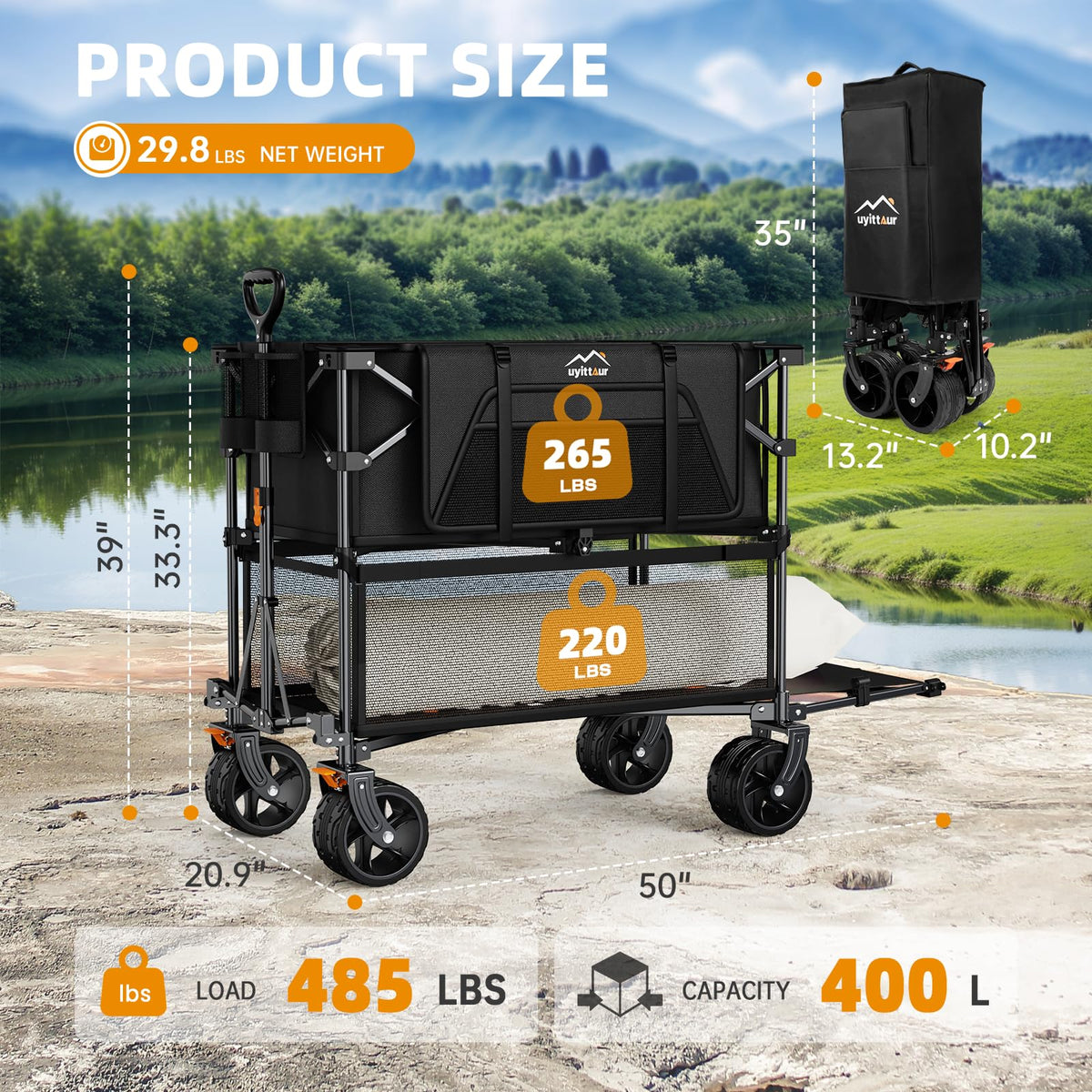 Uyittour carry-on bag keeps the wagon safe during travel.