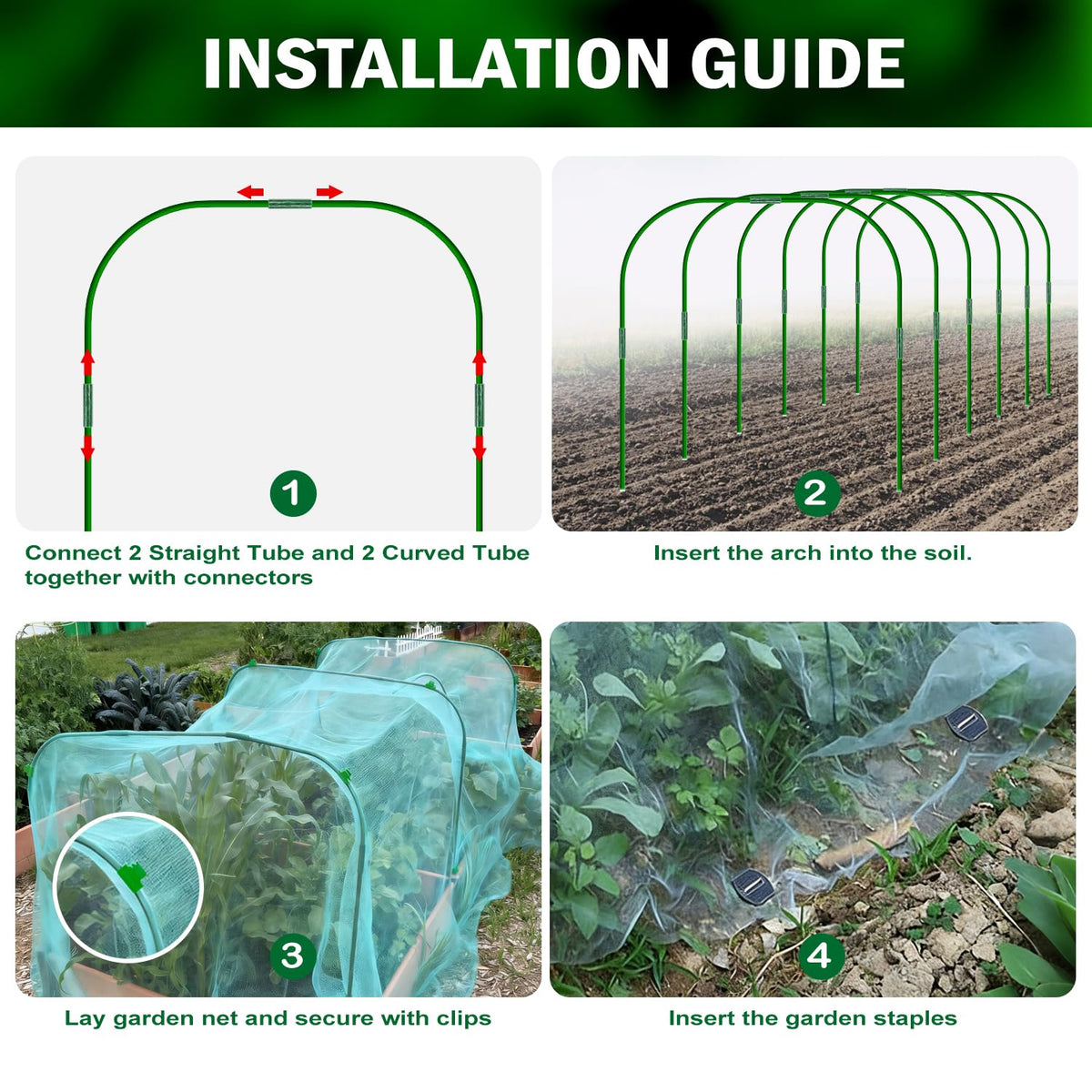 Easy DIY setup for Uyittour garden netting system