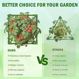 Uyittour raised-bed trellis keeps climbing vegetables off soil for cleaner harvests.