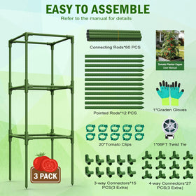 Uyittour square frame enhances sunlight exposure and airflow around climbing vines.