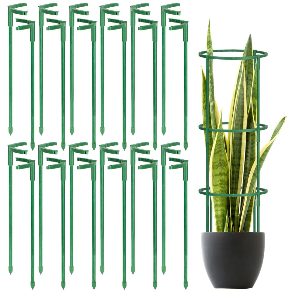 VACONICO 24-piece plant stakes pack offers durable, reusable garden support.