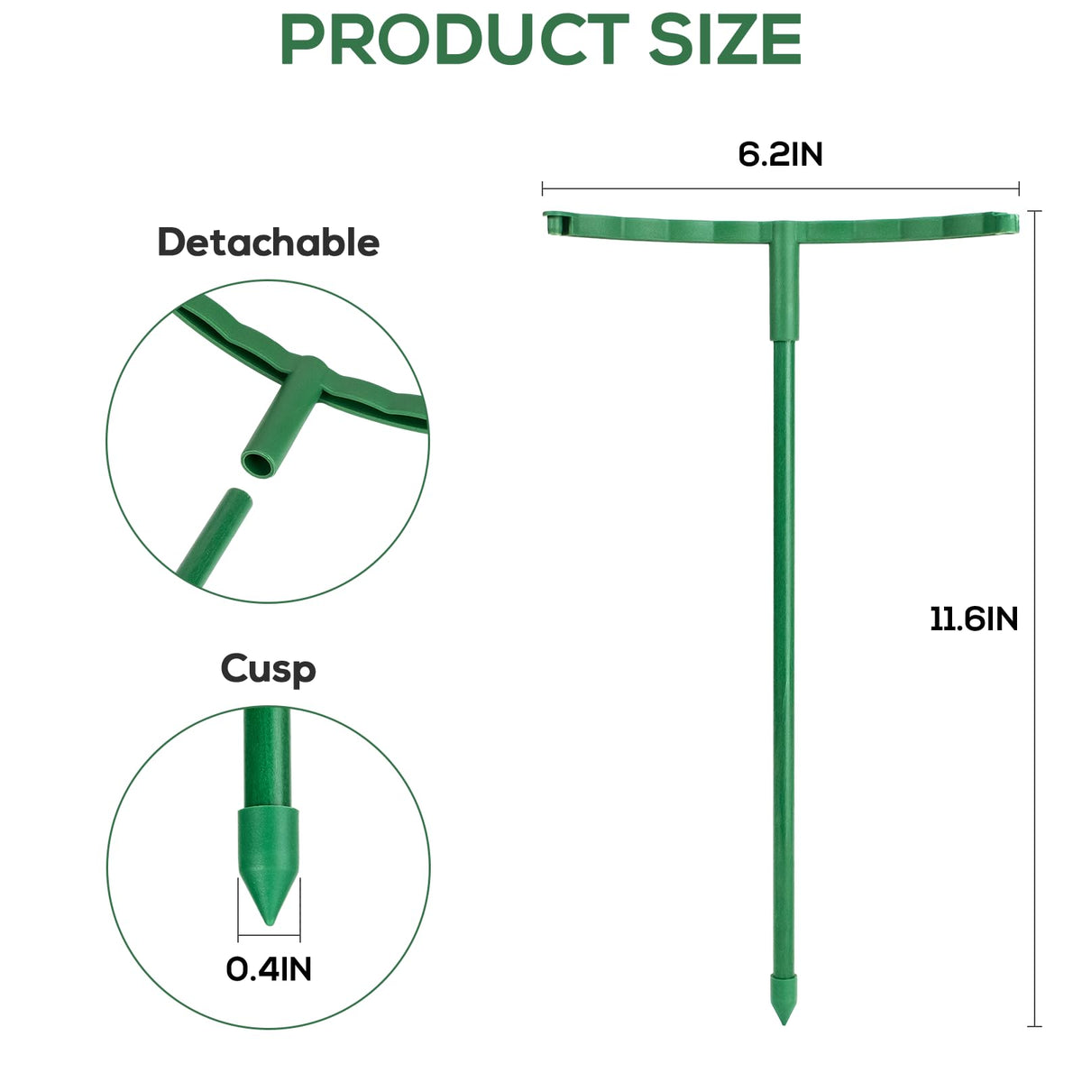 VACONICO stackable stake system links for a stronger fence-like structure.
