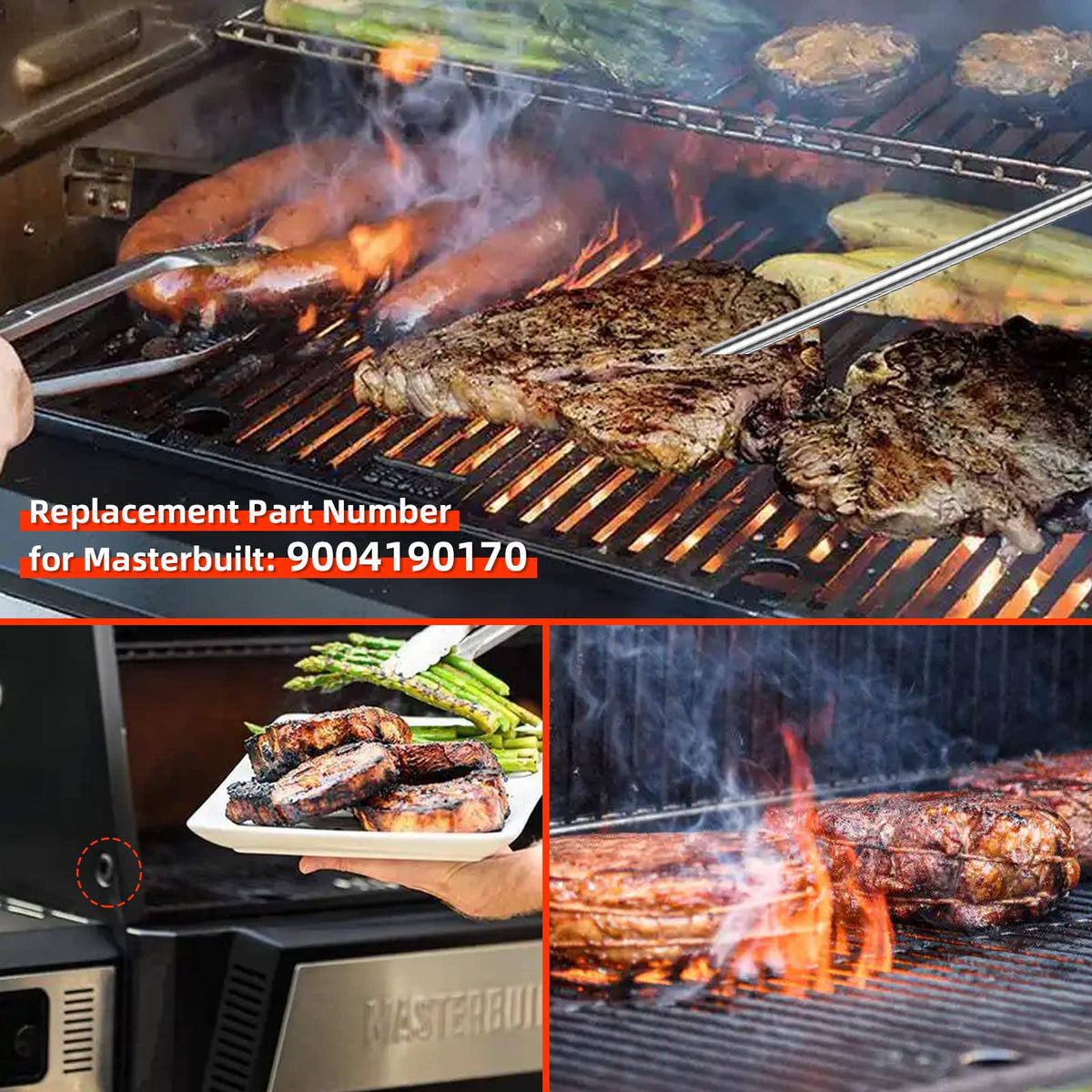 VAGLOBA grill clips kit keeps probes secure for reliable readings while smoking